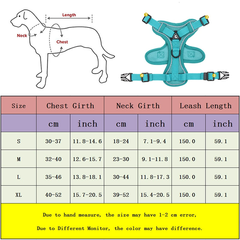 Adjustable No-Pull Dog Harness and Leash Set